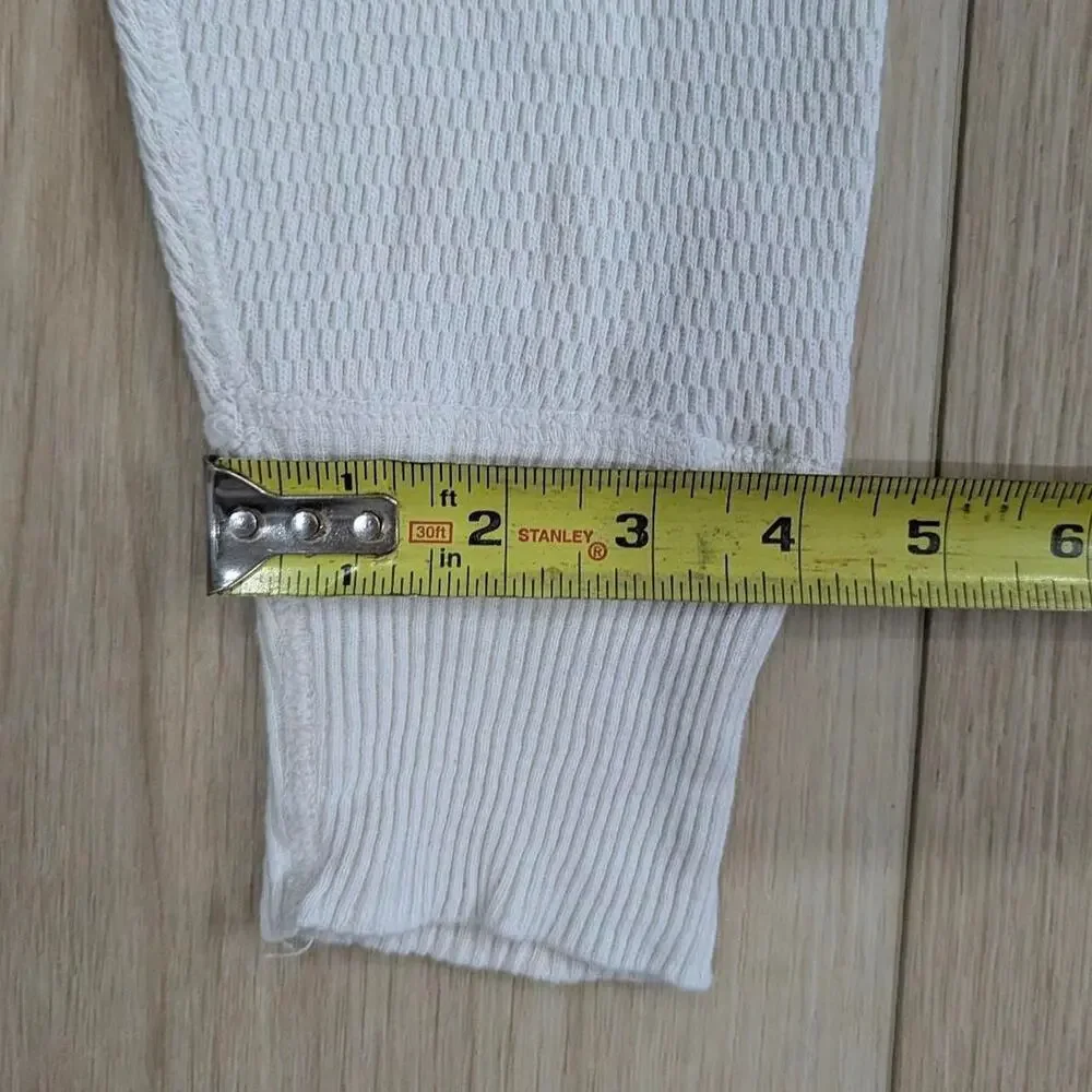 Towncraft JCPenney White Ribbed Waffle Knit Long Johns Sz M